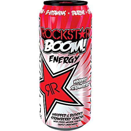 Boom 16 oz Whipped & Blended Strawberry Energy Drink