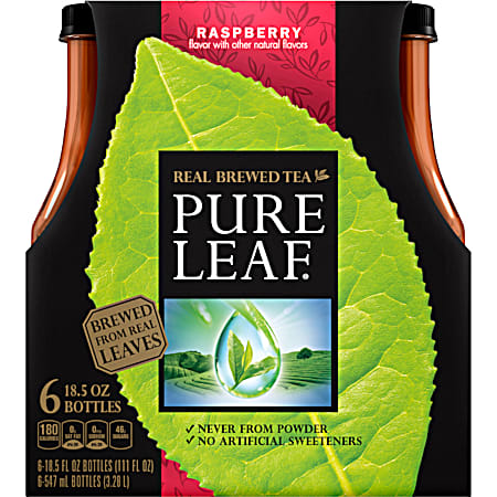 Pure Leaf 18.5 oz Raspberry Brewed Tea - 6 Pk