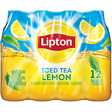 Lipton 16.9 oz Lemon Iced Black Tea - 12 Pk