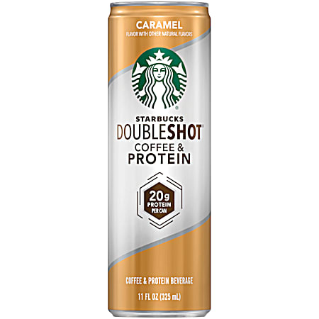 Starbucks Doubleshot Coffee & Protein 11 oz Caramel Coffee