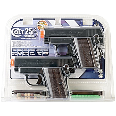 .25 Spring-Powered Airsoft Pistol Twin Pack