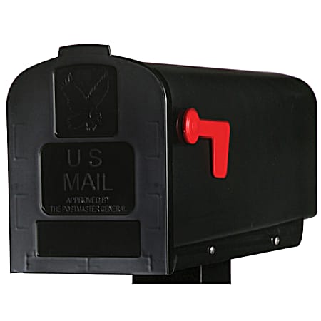 Black Plastic Rural Mailbox