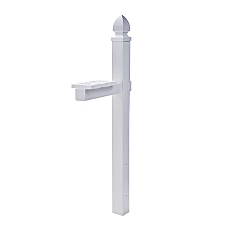 Gibraltar Whitley Deluxe White Mailbox Post Kit