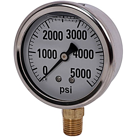 AgSmart Liquid-Filled Gauge - 5000 PSI w/ Stainless Steel Case