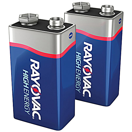 9V Alkaline Batteries - 2 Pk