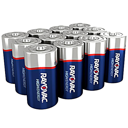 C Alkaline Batteries - 12 Pk