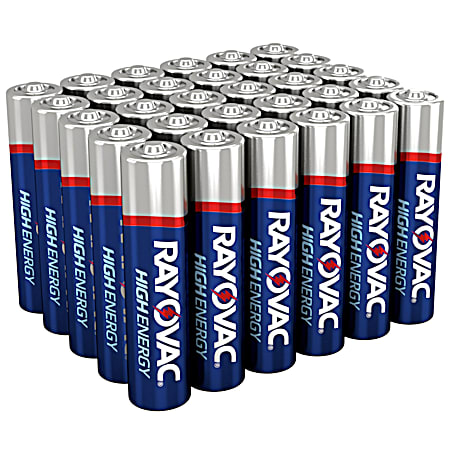 High Energy AAA Alkaline Batteries - 30 Pk