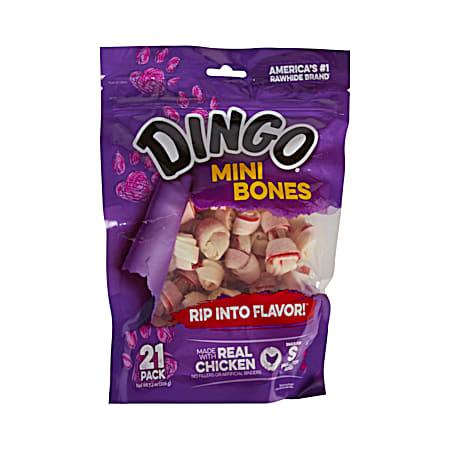 Mini Bones Dog Chews - 21 Pk