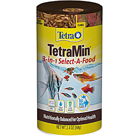 2.4 oz TetraMin 3-in-1 Select-A-Food Flakes