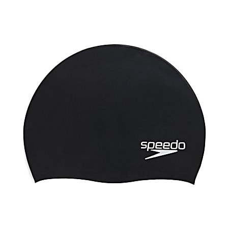 Speedo Black Elastomeric Swim Cap