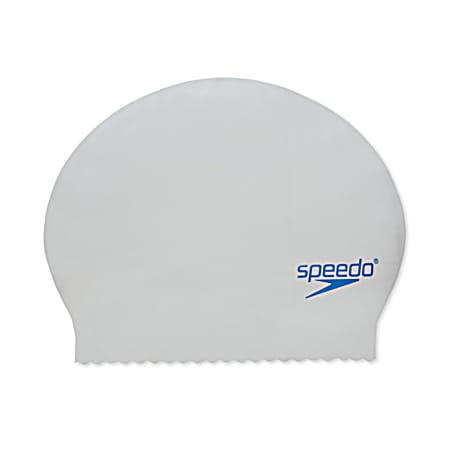 Speedo White Latex Swim Cap