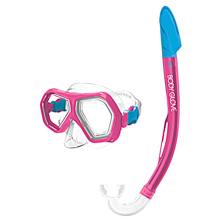 Body Glove Mischief Kid's Combo Snorkel Set - Pink/Aqua