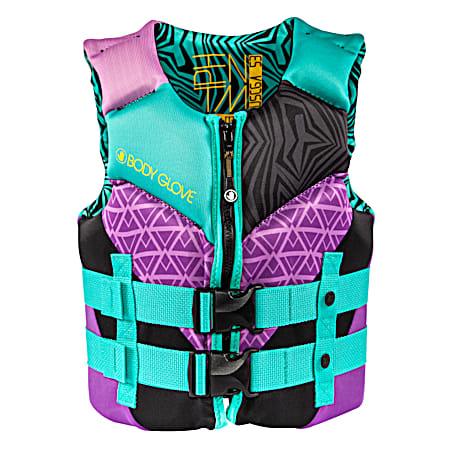 Youth Aqua/Purple Phantom Neoprene PFD Life Vest