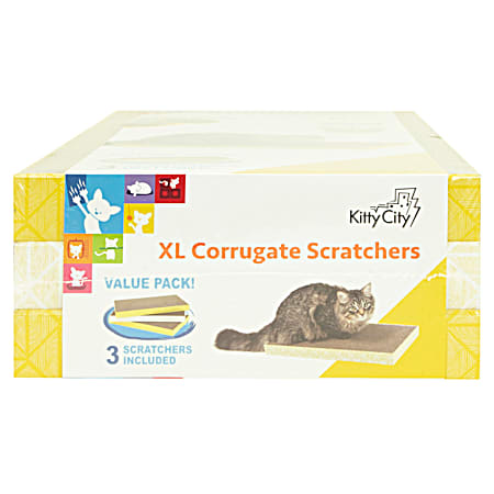 Extra-Large Corrugate Scratchers - 3 Pk