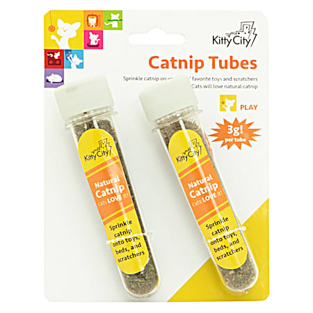 3g Natural Catnip Tubes - 2 Pk