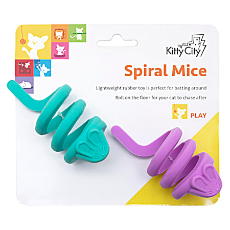 Spiral Mice Cat Toy - 2 Pk