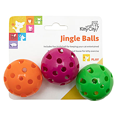 Jingle Balls Cat Toy - 3 Pk