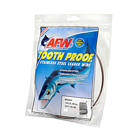 American Fishing Wire Tooth Proof Steel Leader Wire
