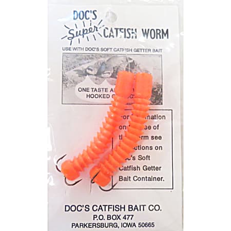 Doc's Super Catfish Worms - Orange