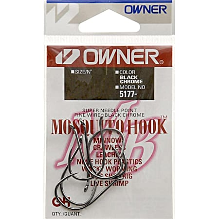 Owner Mosquito Hook - Black Chrome