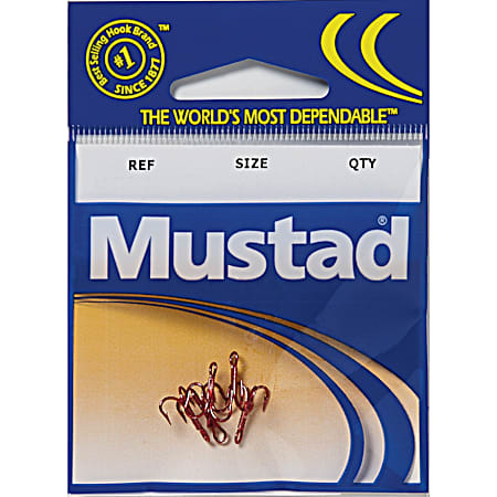 Mustad Treble Hooks - Red