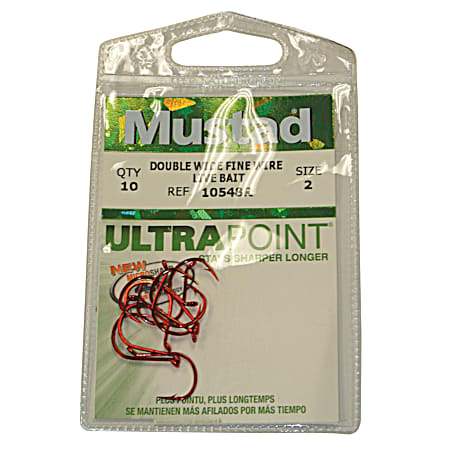 Mustad Beak Drop Shot Hooks - Red