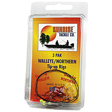 Walleye Tip-Up Pike Wire Rigs - 3 Pk.