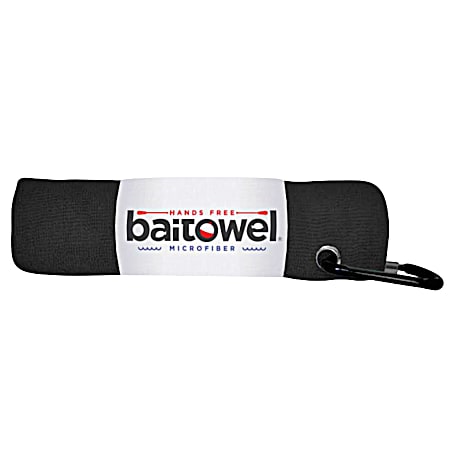 Microfiber Bait Towel w/Carabiner - Black