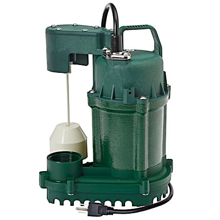 1/3 HP Cast Iron Pro Sump Pump w/ Vertical Switch