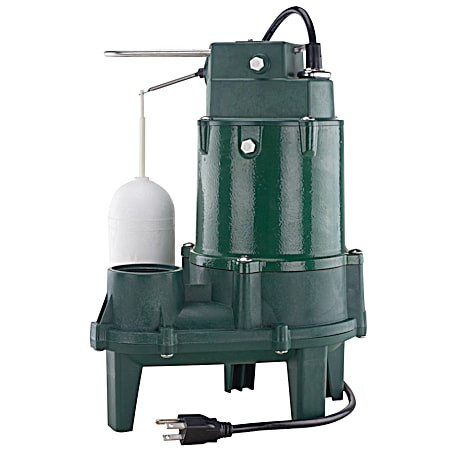 Zoeller 1/2 HP Cast Iron Pro Submersible Sewage Pump w/ Zoeller Switch