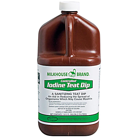 Milkhouse Brand Controlled Iodine Teat Dip - Gal.
