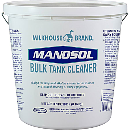 Milkhouse Brand Manosol Bulk Tank Cleaner - 18 Lb.