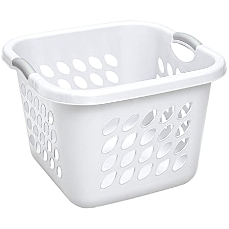 Ultra White Square Laundry Basket