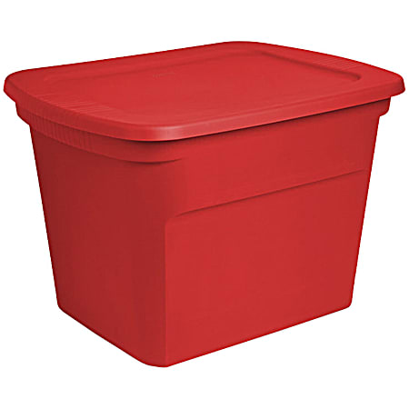 18 gal Red Holiday Storage Tote