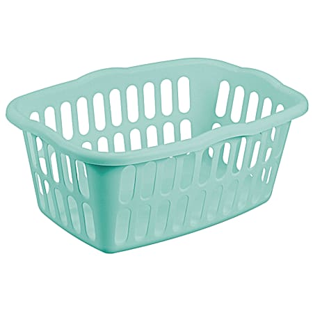 Aqua Chrome Rectangular Laundry Basket