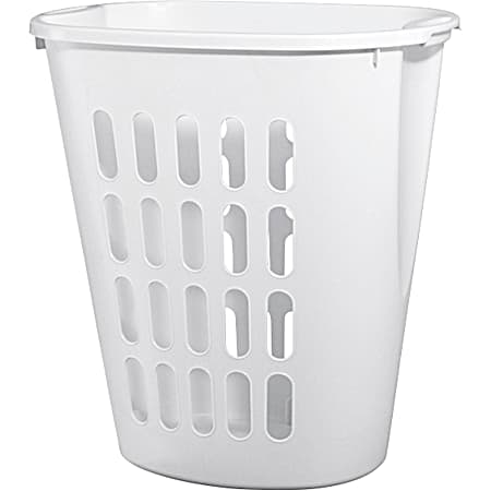 White Open Top Laundry Hamper