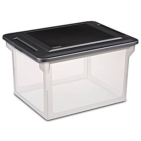 Sterilite Clear/Black File Box