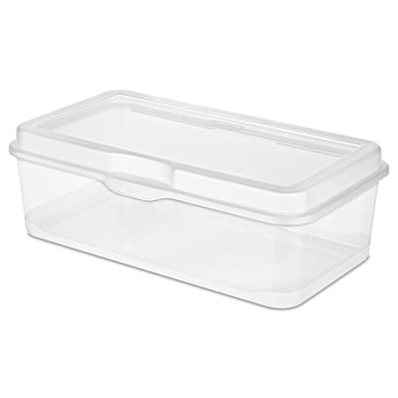 Large Clear Flip Top Box