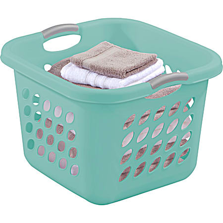 Sterilite Ultra Aqua Chrome Square Laundry Basket