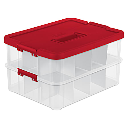 Stack & Carry Red 2 Layer Ornament Box
