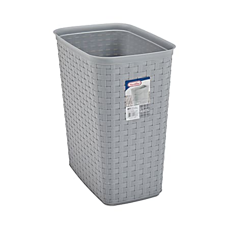 5.8 gal Cement Weave Wastebasket