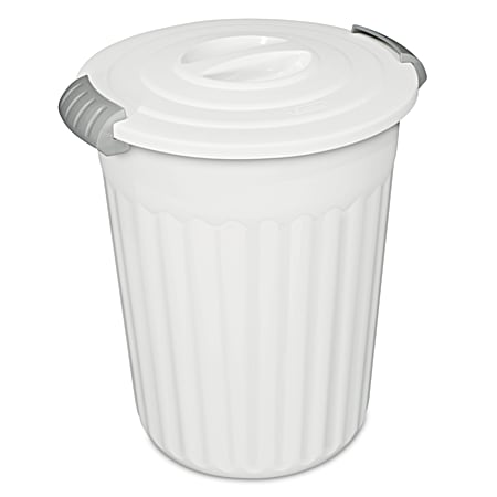 24 qt White Utility Can