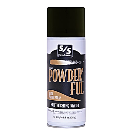 Powder'ful 9.5 oz Black Hair Thickening Powder Spray