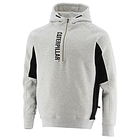 Men's Thompson Light Heather Grey 1/4 Zip Hooded Pullover