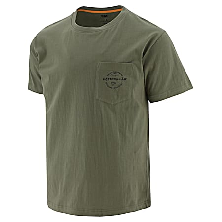 CAT Men's Marshland Industry Leader Graphic Crew Neck Short Sleeve T-Shirt w/Pocket