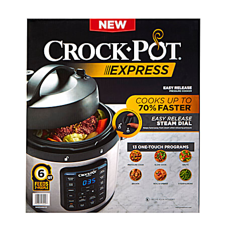 6 qt Black Express Easy Release Pressure Cooker