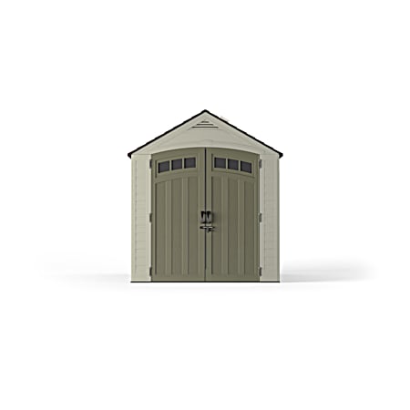 7 ft X 7 ft Vista Resin Storage Shed in Cobblestone
