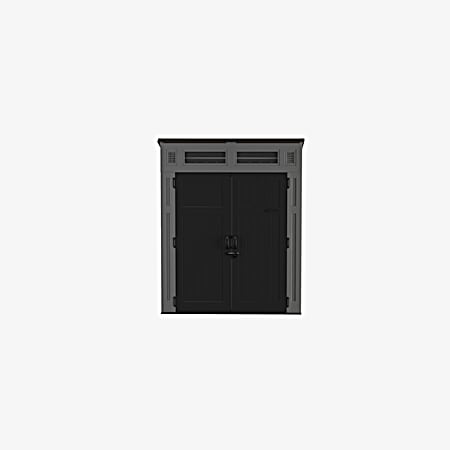 6 ft x 5 ft Peppercorn/Black Modernist Storage Shed