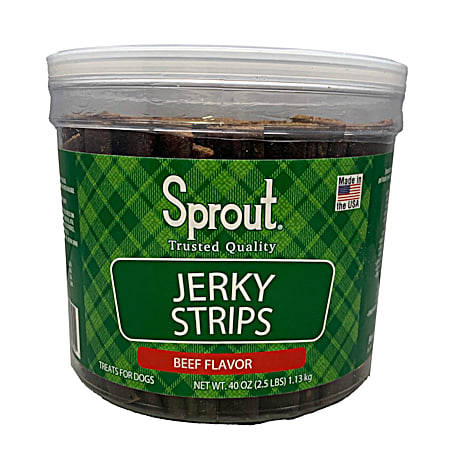 Jerky Strips Beef Flavor Dog Treats, 40 oz