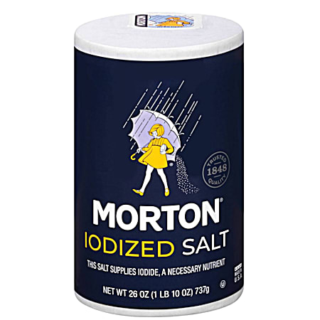 Morton Iodized Salt, 26 Oz.
